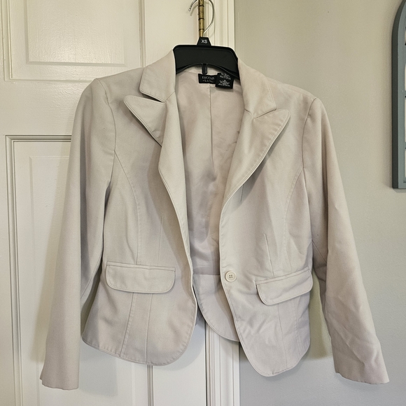 Nicole Jackets & Blazers - Nicole Cream Tailored Blazer with Notched Lapels